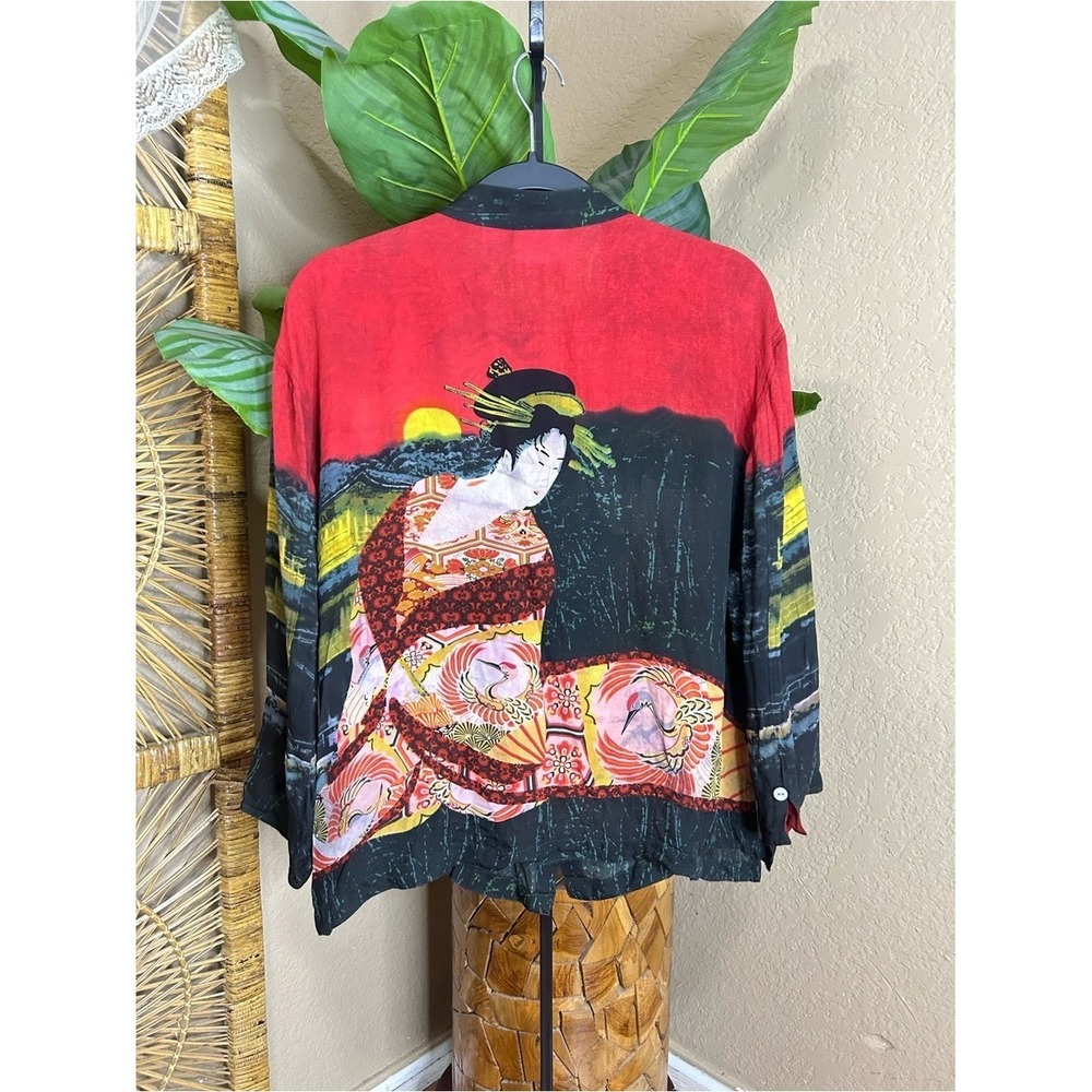Chico's silk top size 3 colorful - Picture 6 of 6
